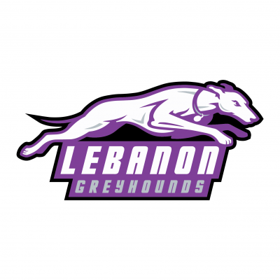 Lebanon Greyhounds Purple and White Logo